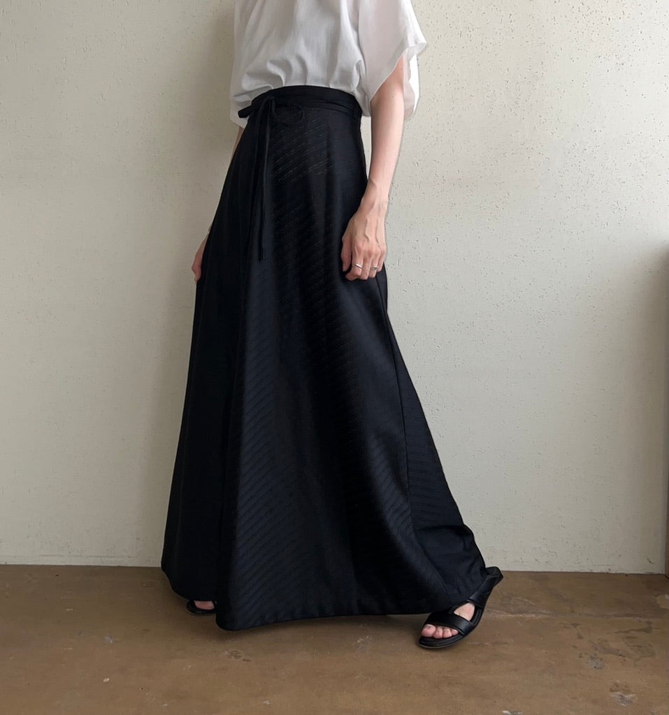 80s Black Maxi Skirt