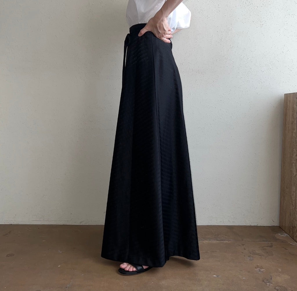 80s Black Maxi Skirt