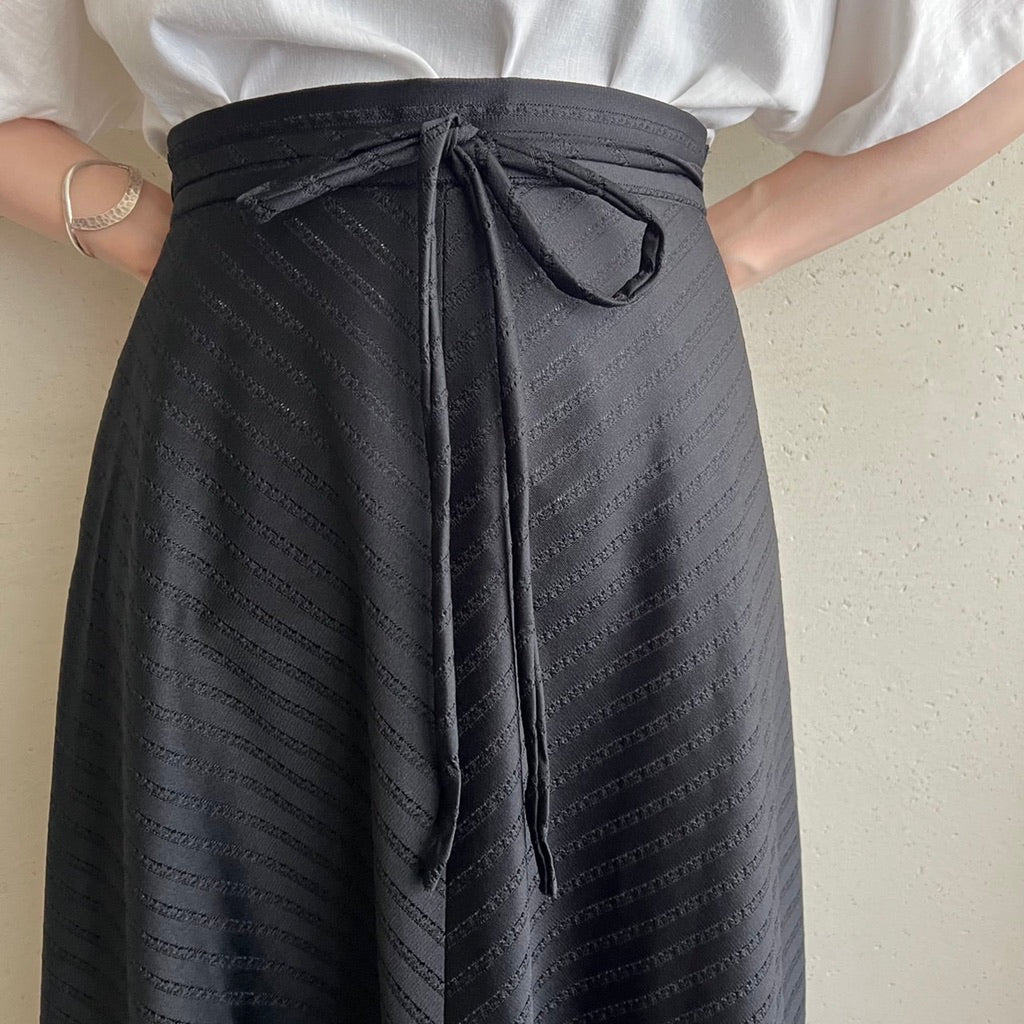 80s Black Maxi Skirt