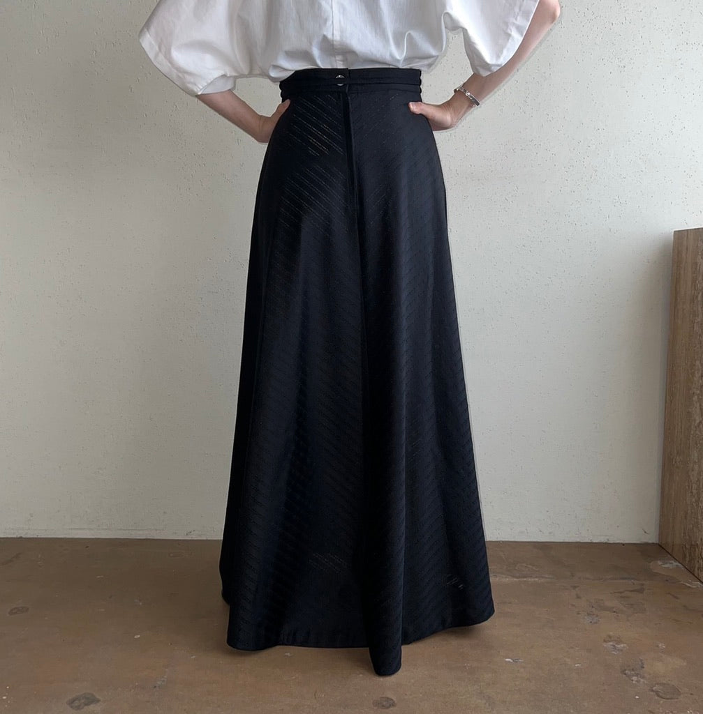 80s Black Maxi Skirt