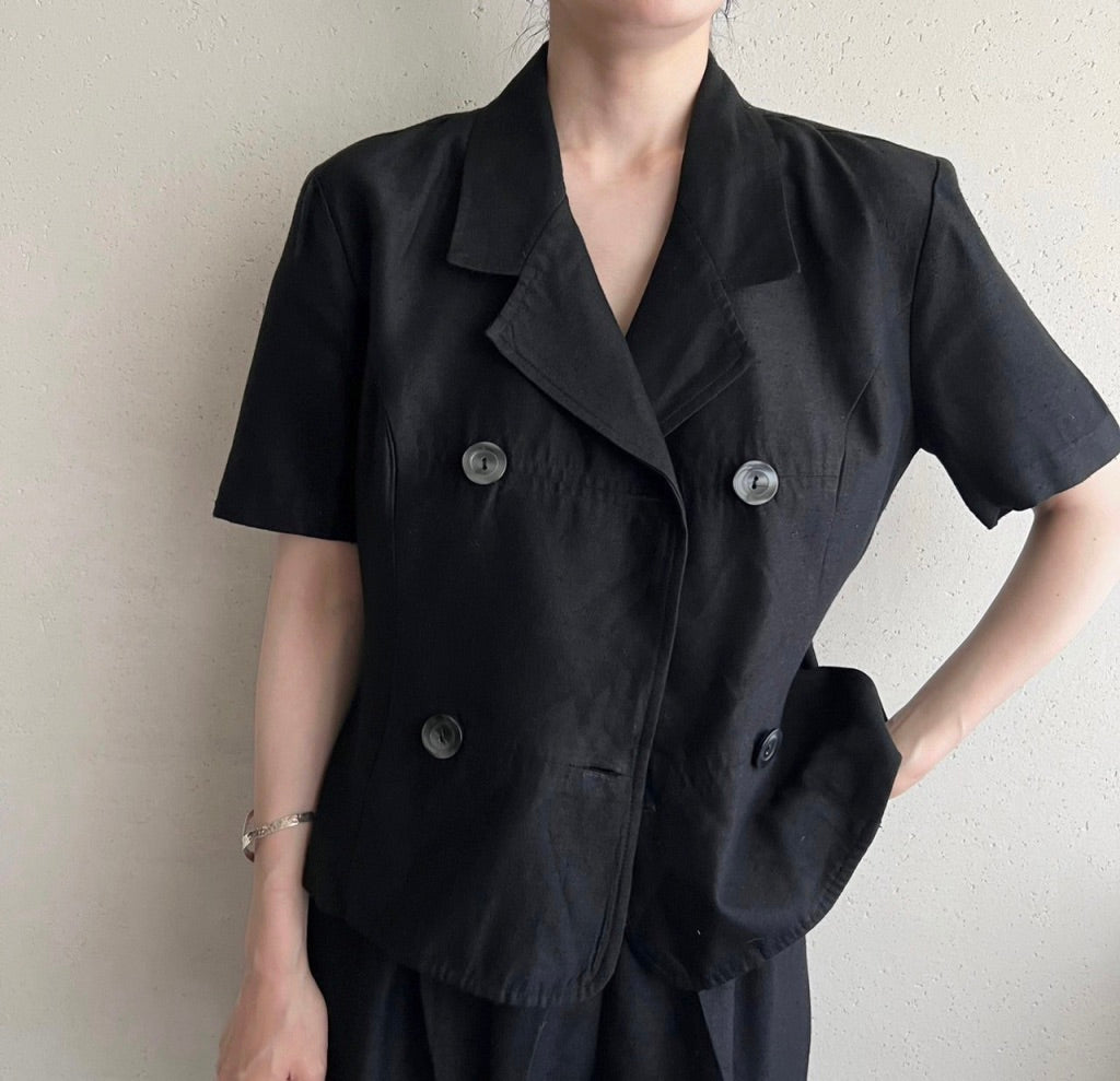 90s Black Two-Piece Made in USA