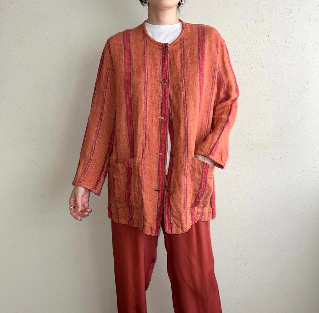 90s Linen Light Jacket Made in Belgium