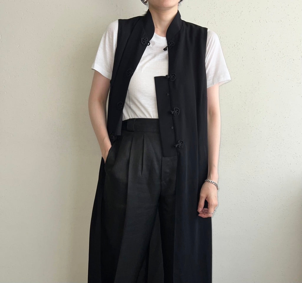 90s Asian Design Sheer Vest Made in USA