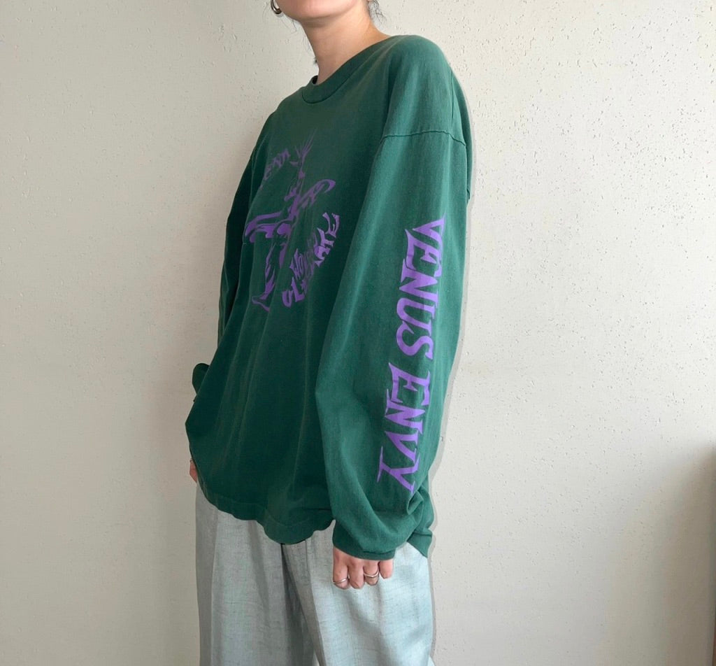 90s Printed Long T-shirt Made in USA