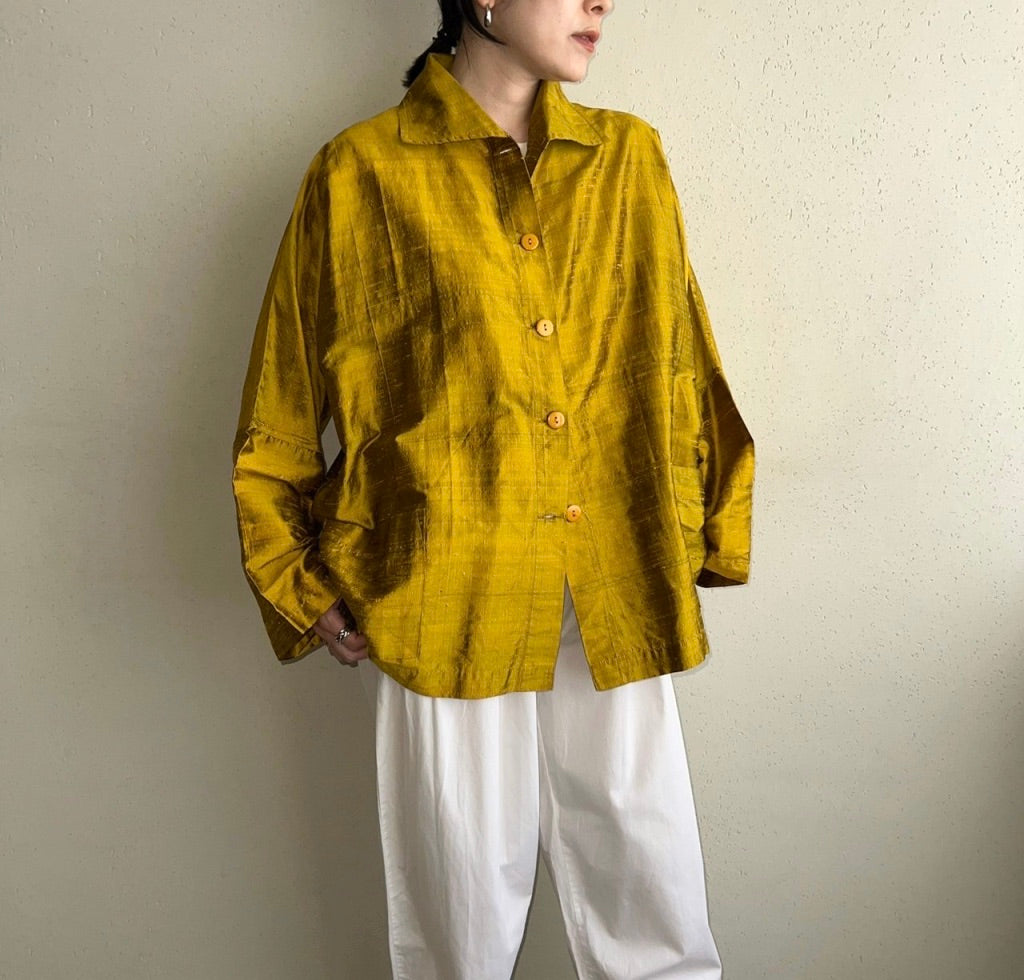 80s Silk Shirt Jacket