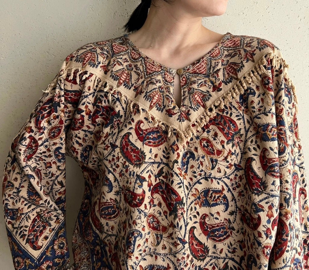 70s Hand Woven Tunic