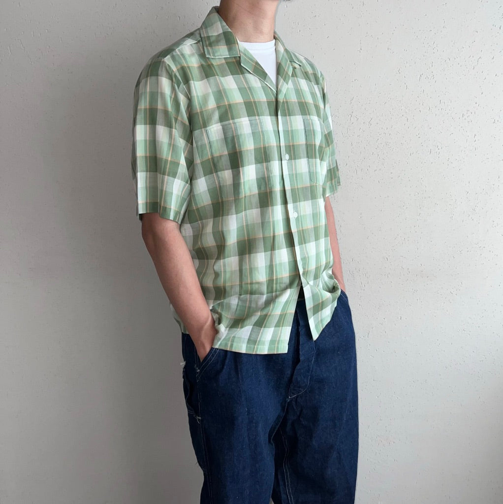 60s "TOWN CRAFT" Plaid Box Shirt
