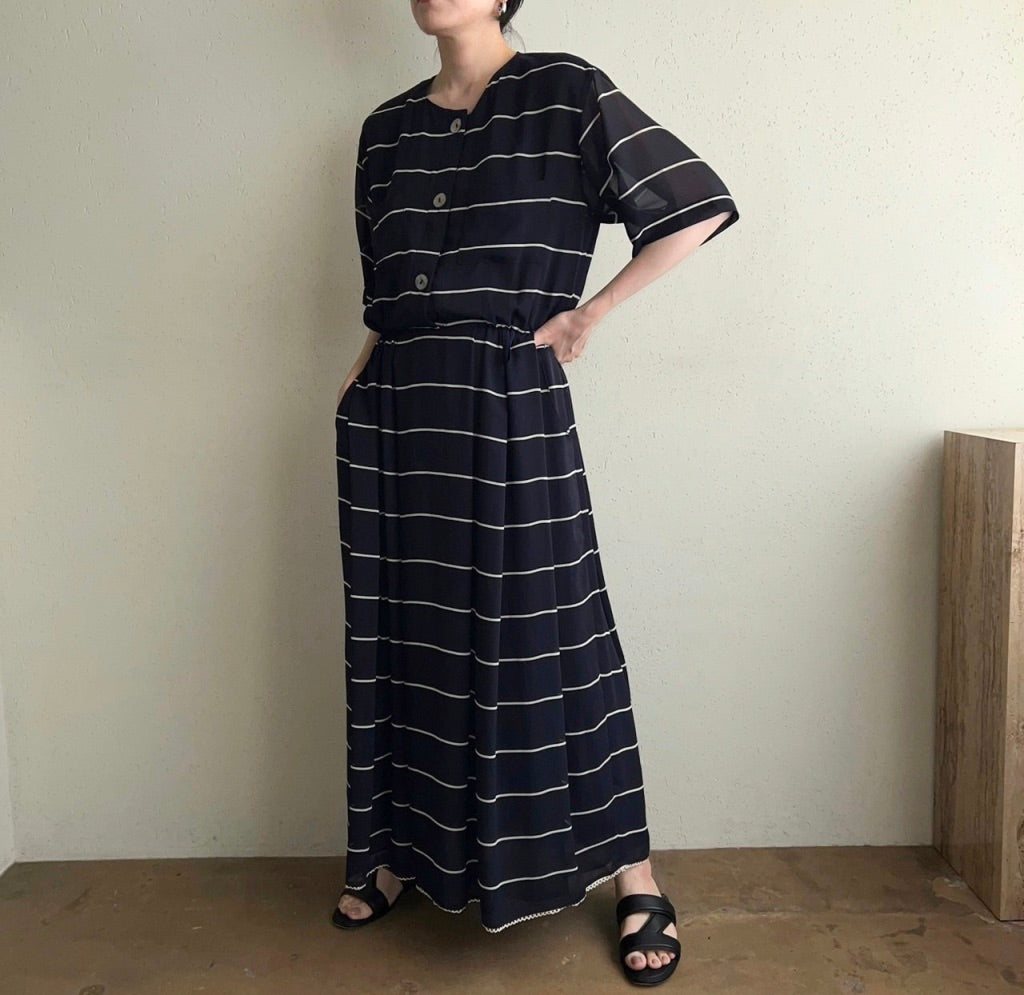 90s Striped Maxi Dress