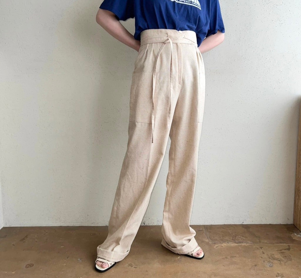 80s Belted Design Pants