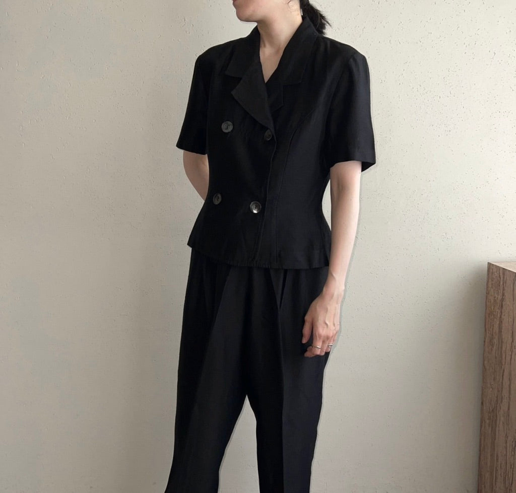 90s Black Two-Piece Made in USA