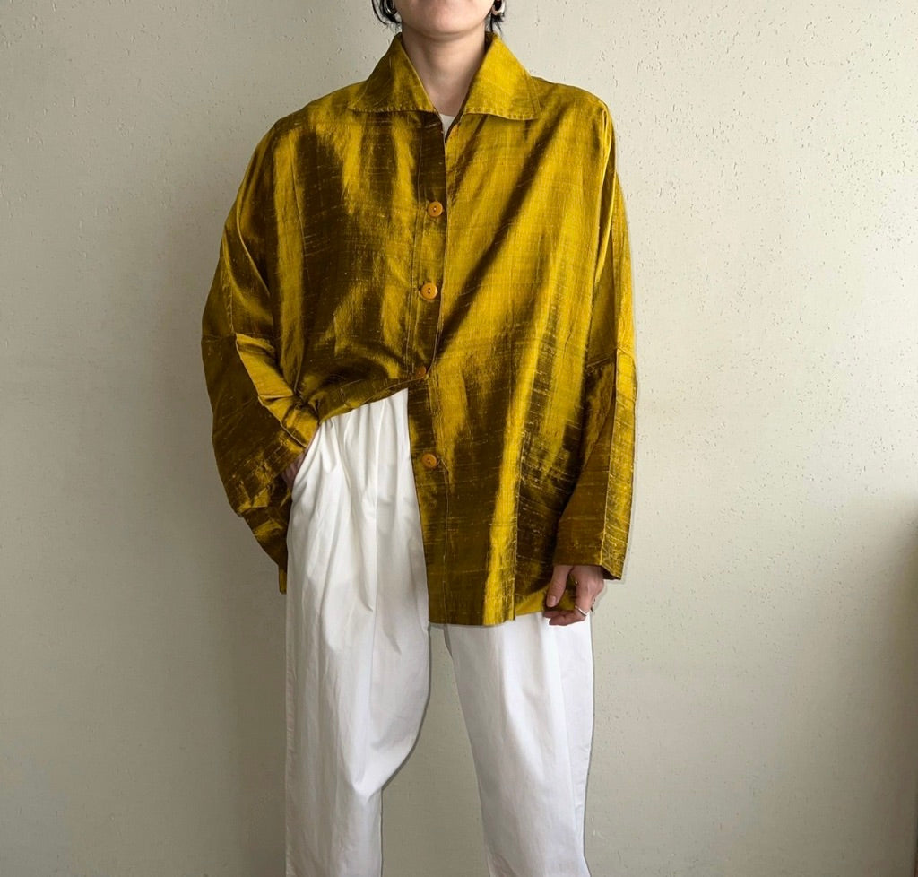 80s Silk Shirt Jacket
