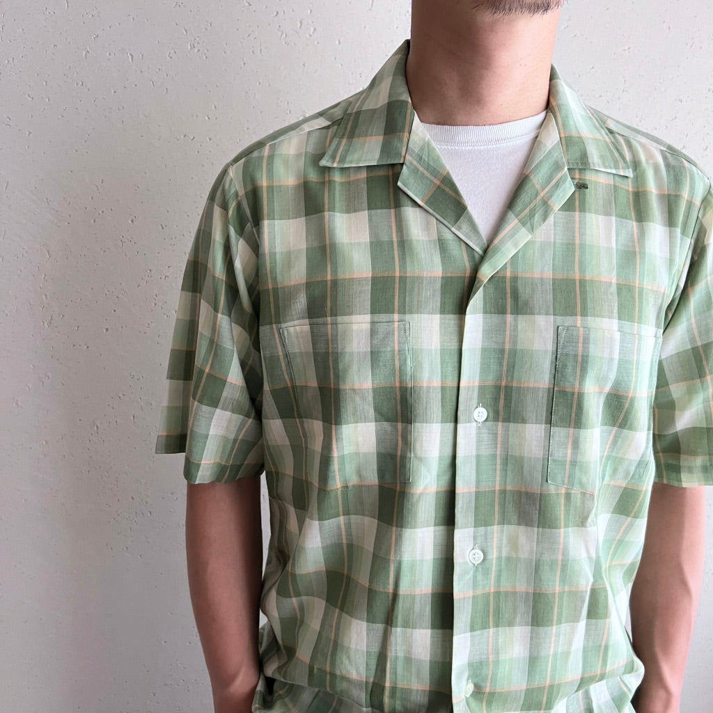 60s "TOWN CRAFT" Plaid Box Shirt