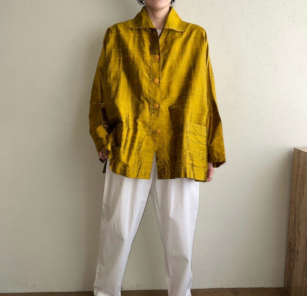 80s Silk Shirt Jacket