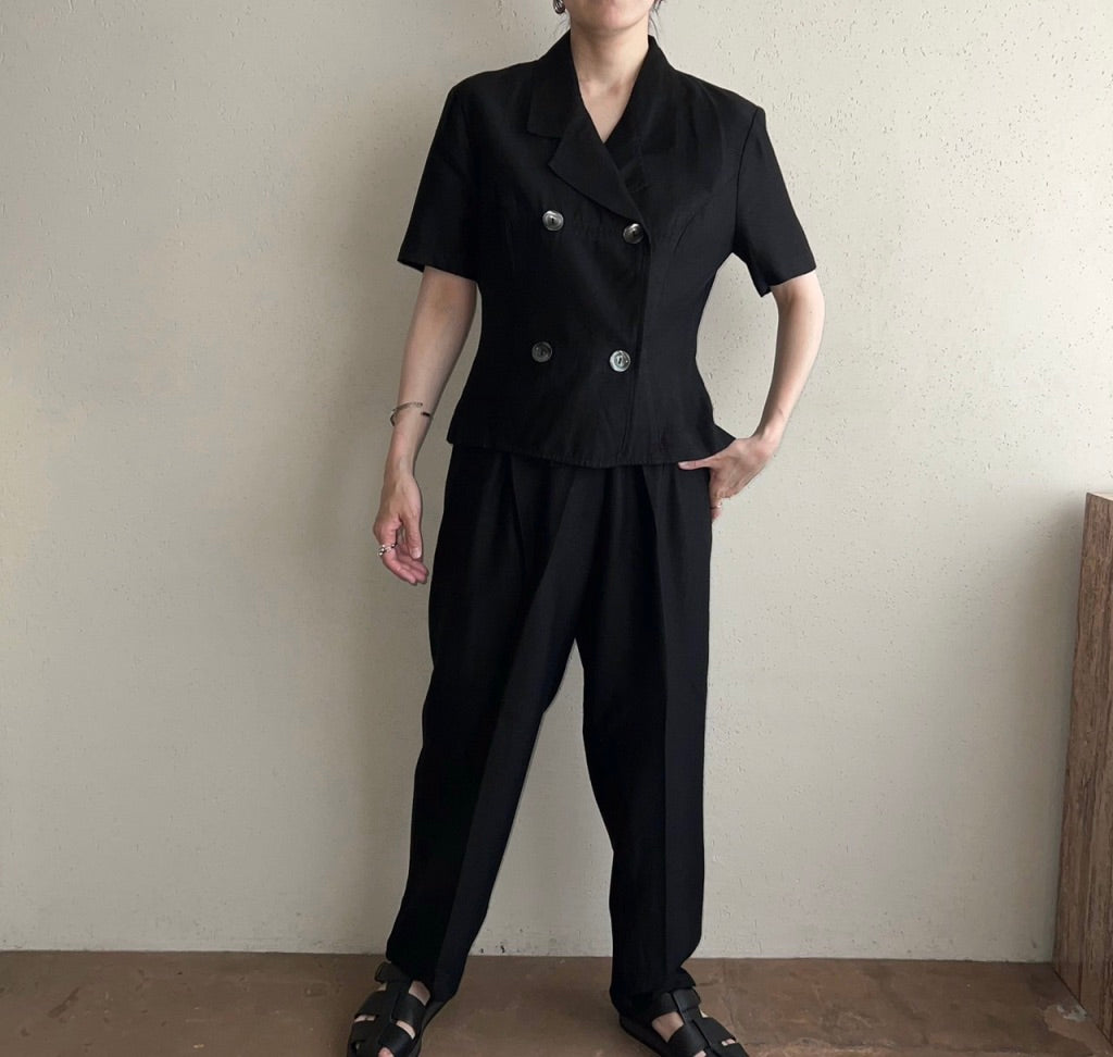 90s Black Two-Piece Made in USA