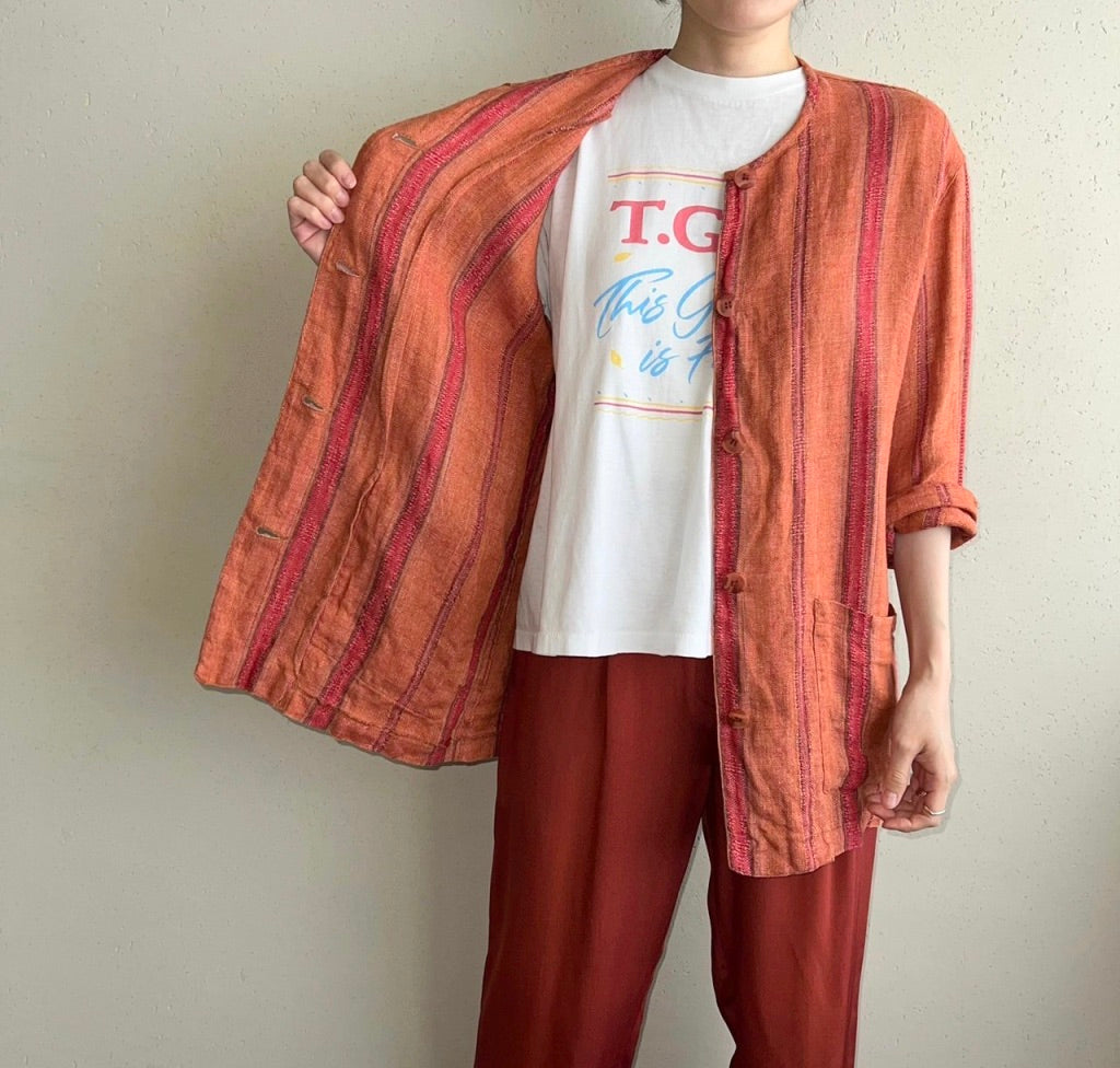 90s Linen Light Jacket Made in Belgium