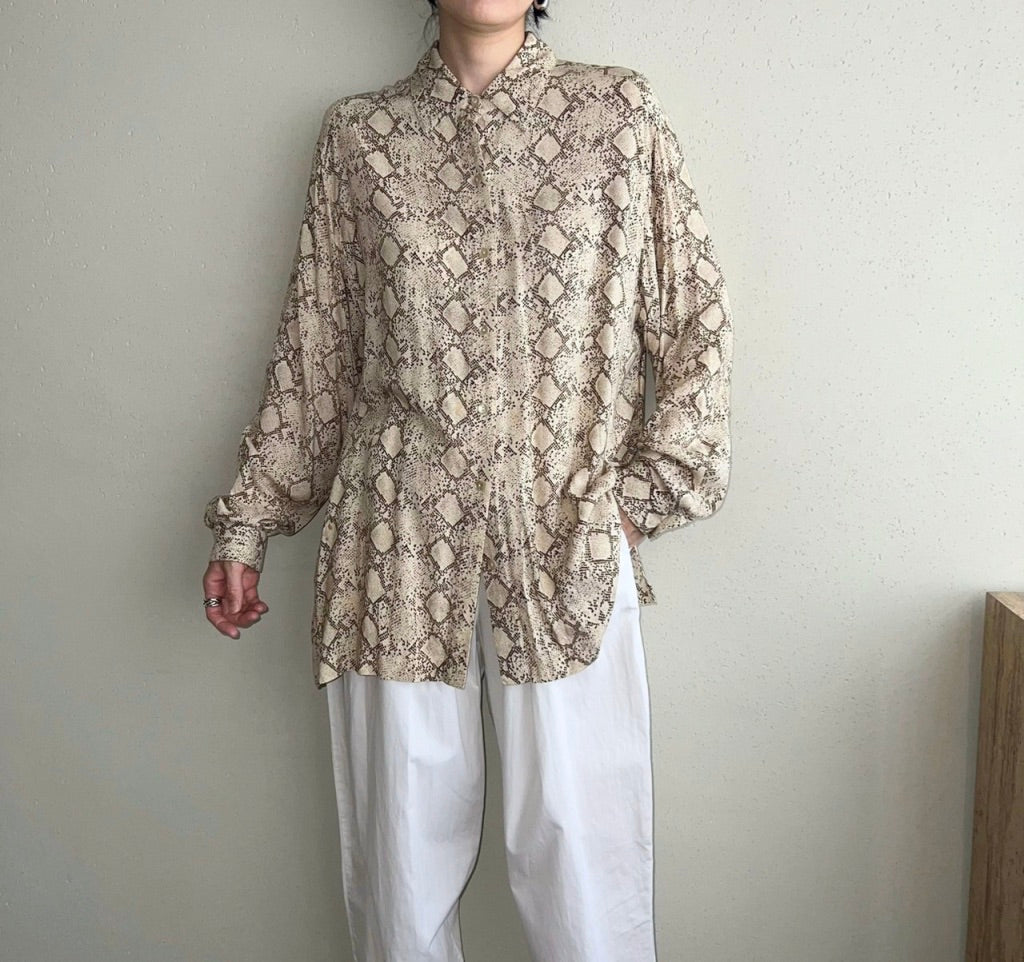 90s Python Pattern Blouse