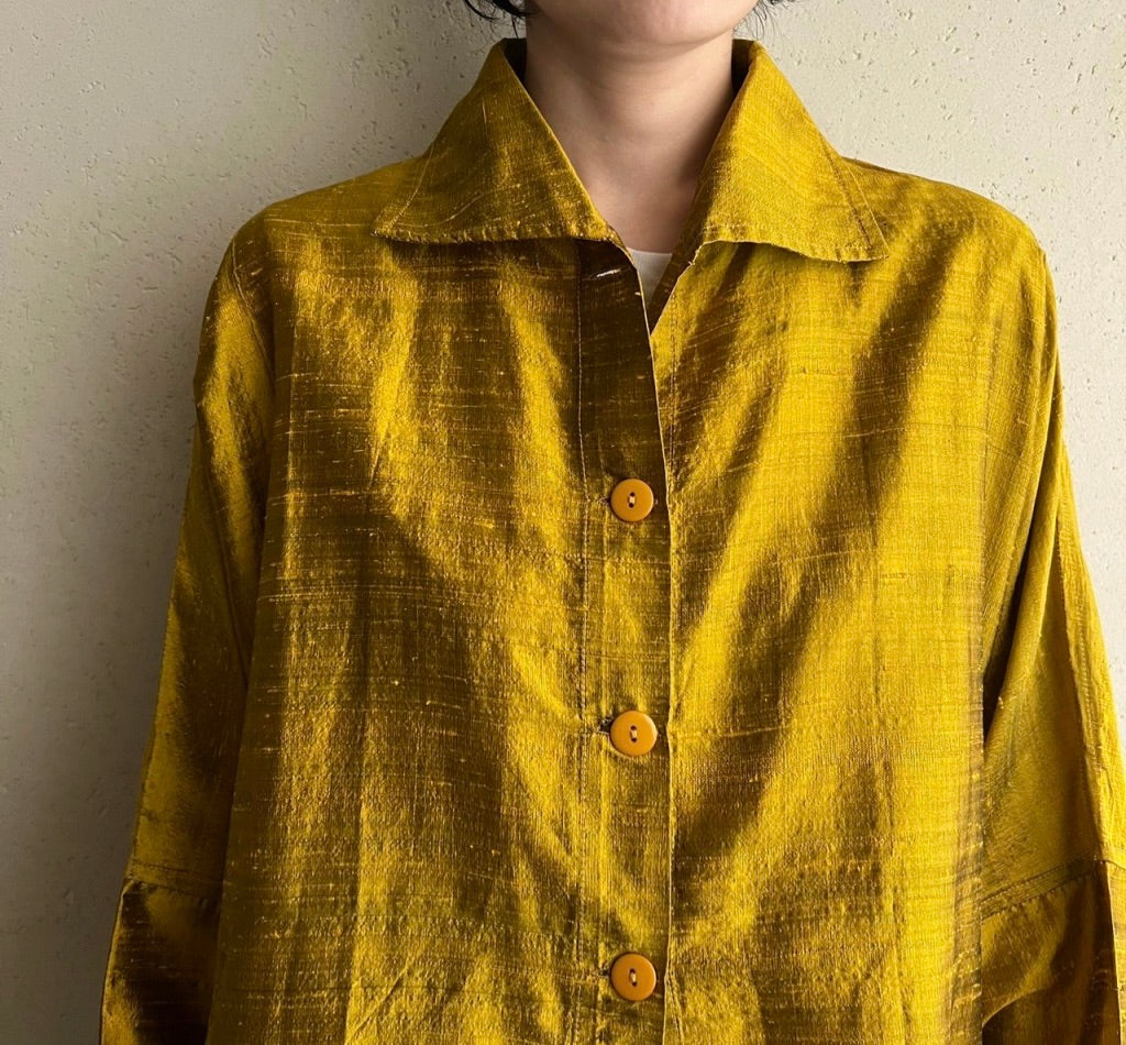80s Silk Shirt Jacket