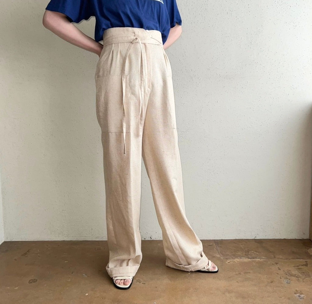 80s Belted Design Pants