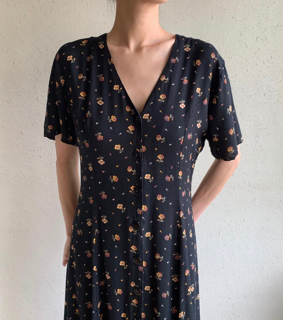 90s Printed Dress Made in Ireland