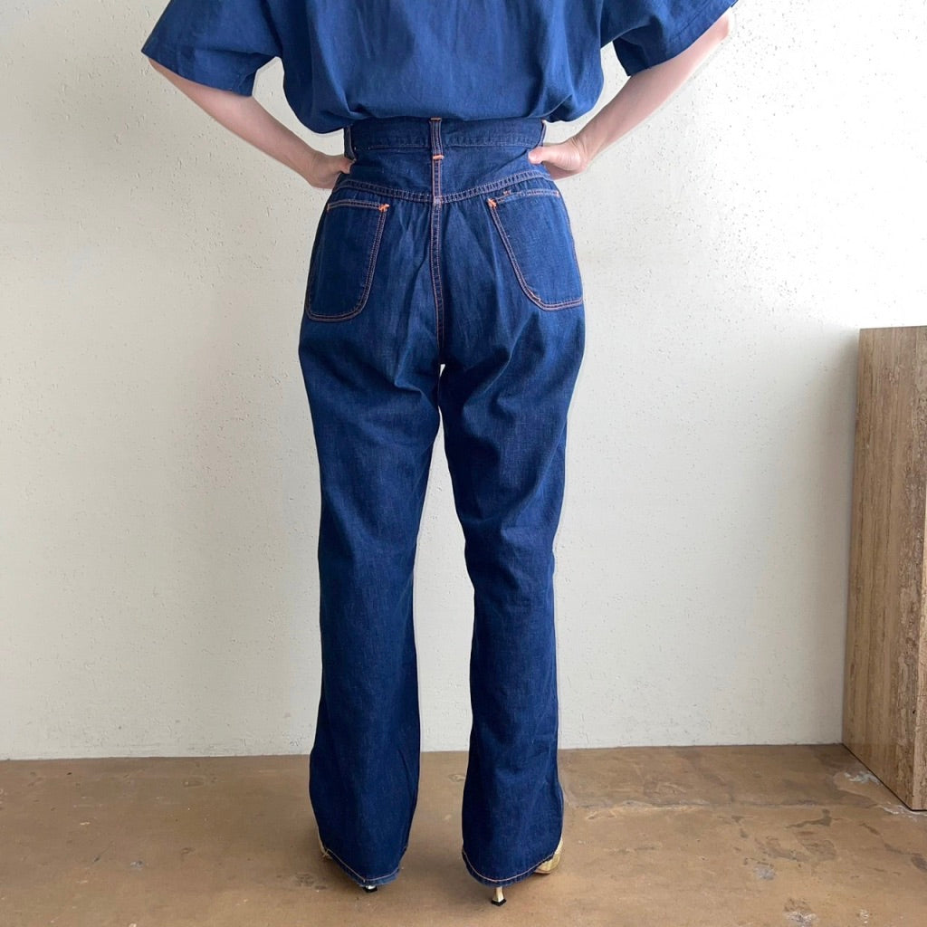 50s Jeannie High Waist Side Zip Denim