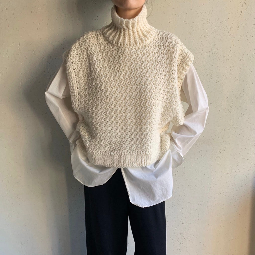 High Neck Knit Vest