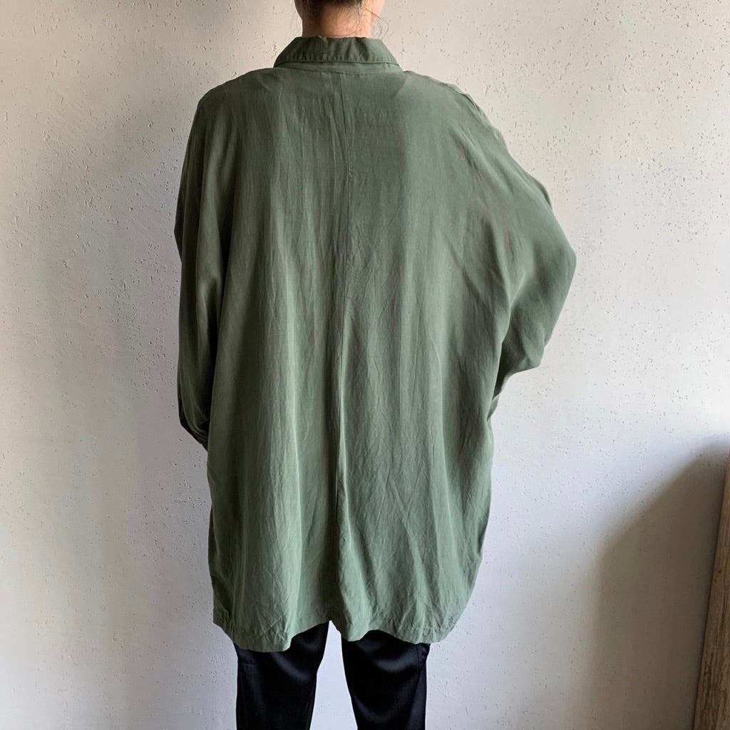 90s Rayon Dolman Sleeve Shirt Jacket