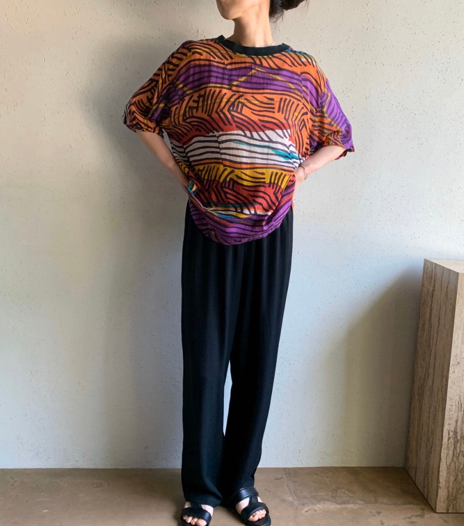 90s Sheer Printed Top