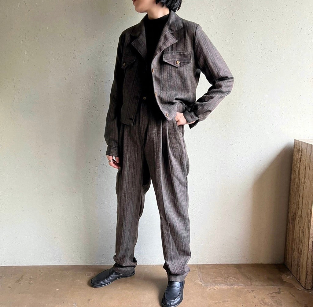 90s Striped Two-Piece Made in USA