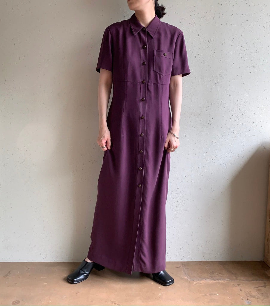 90s Silk Half Sleeve Dress