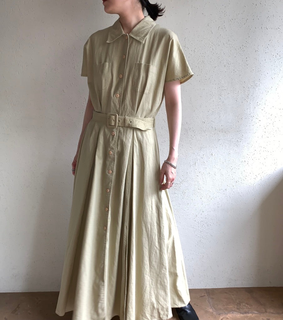 90s Linen Maxi Dress