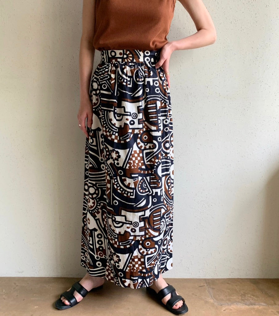60s Print Skirt