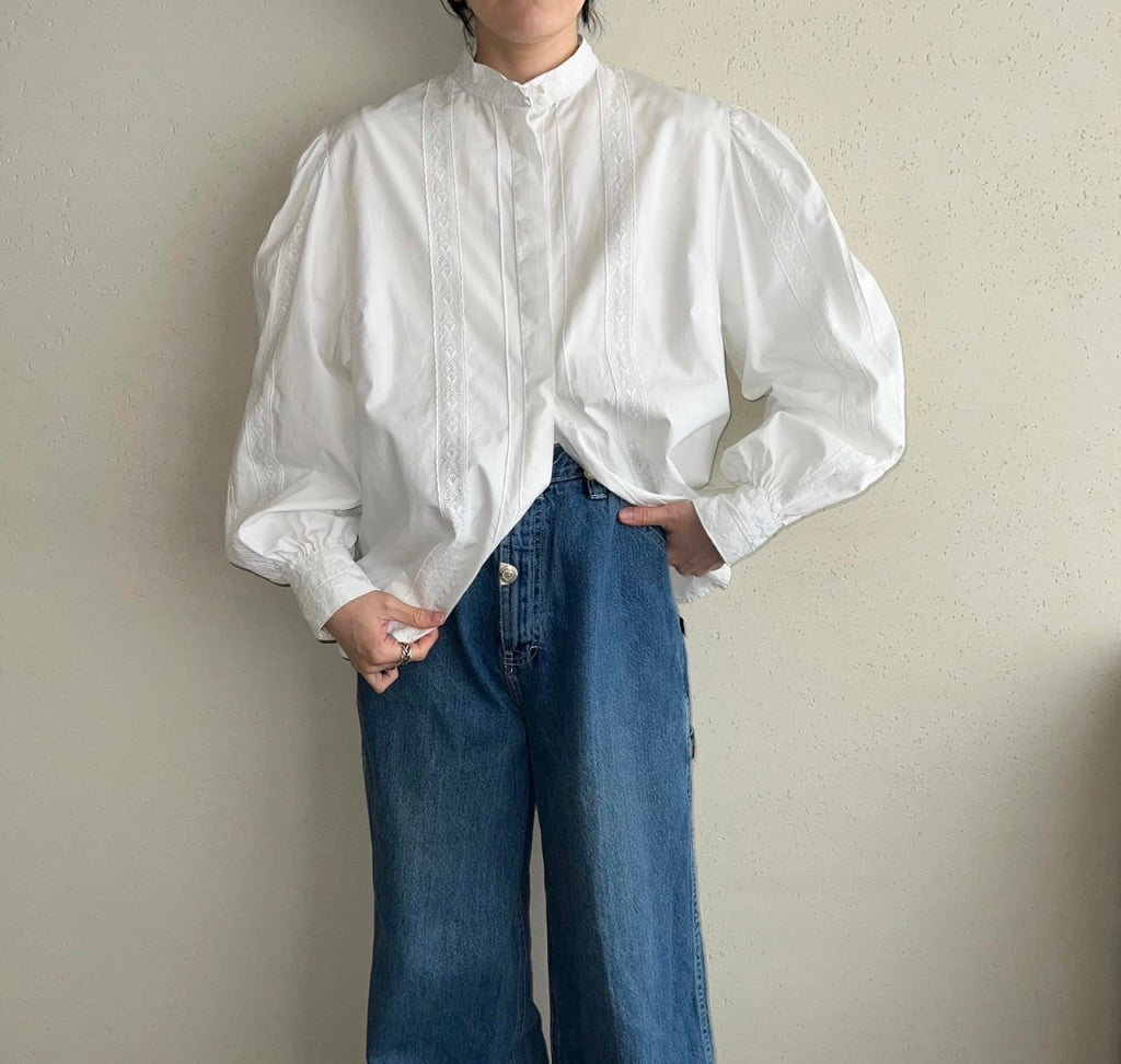 80s Balloon Sleeve Blouse Made in W,Germany