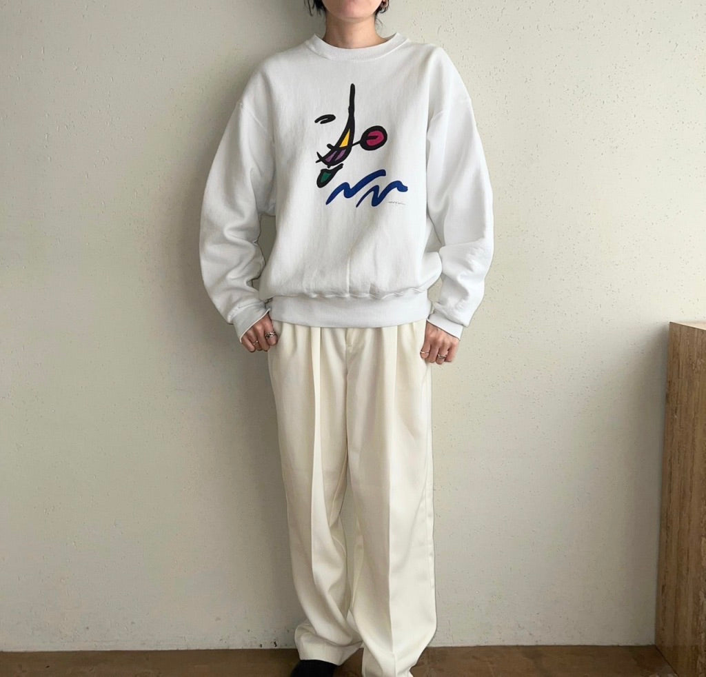 80s Printed Sweater Made in USA