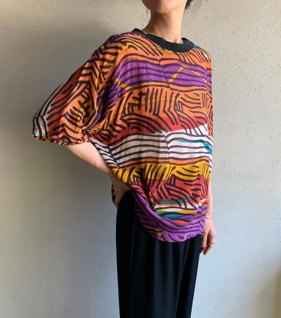 90s Sheer Printed Top