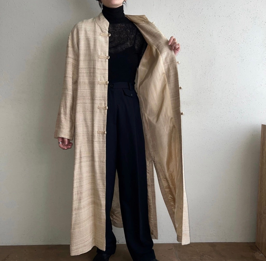 90s "ORVIS" Silk Asian Design Robe
