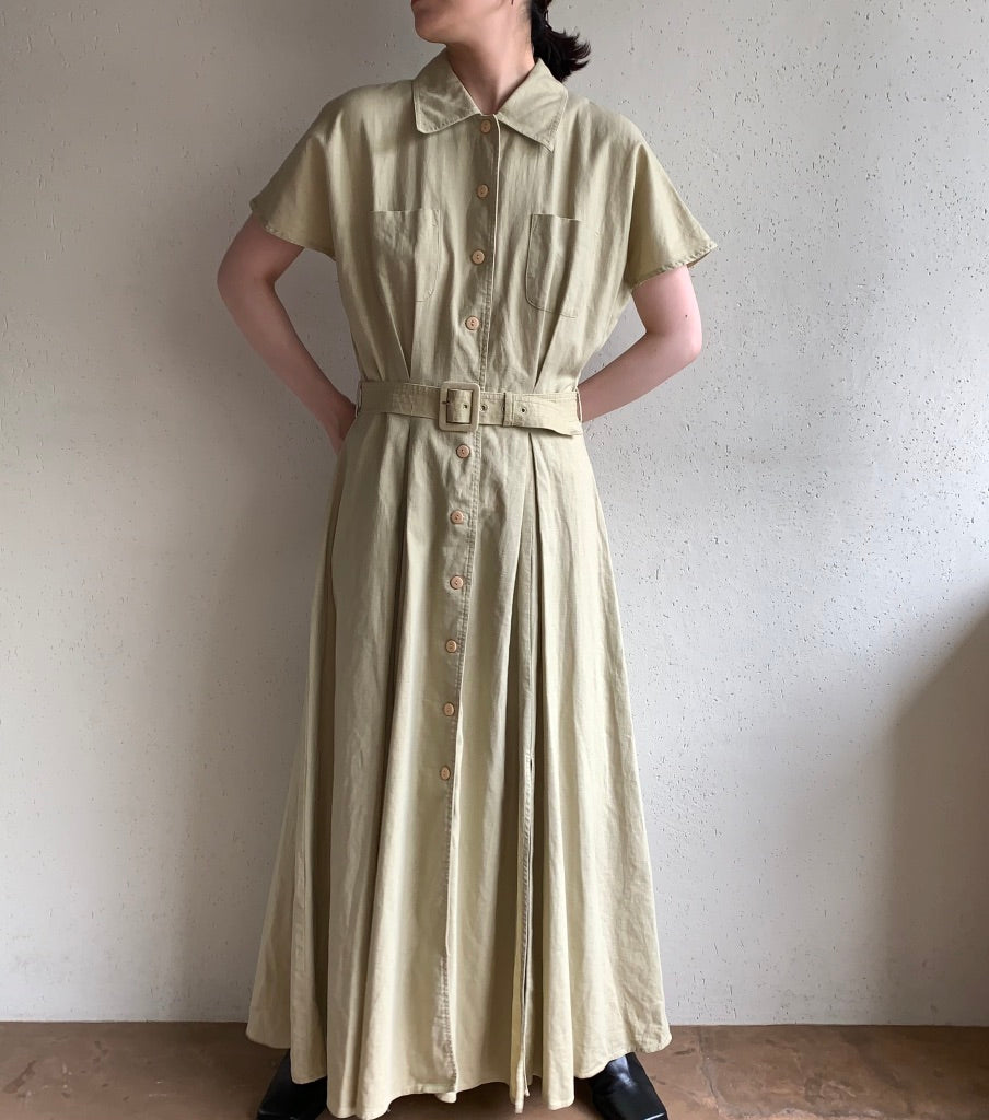90s Linen Maxi Dress