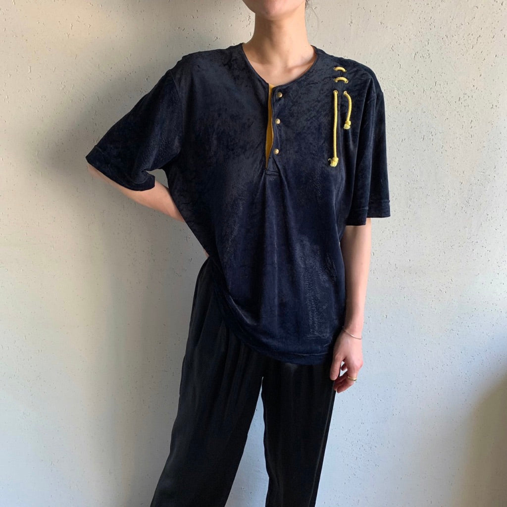 90s Velor Top Made in Italy