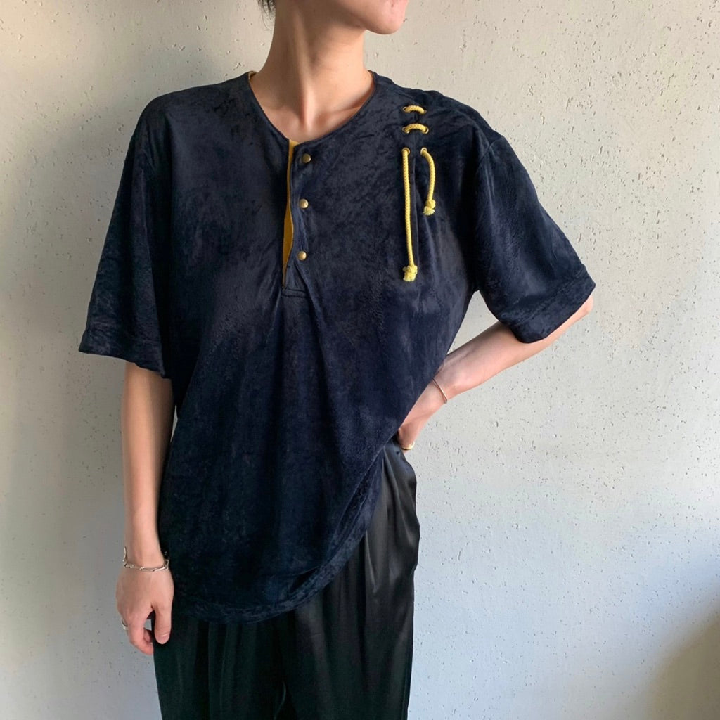 90s Velor Top Made in Italy