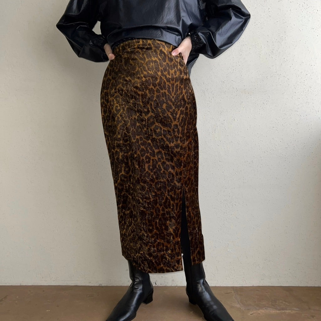 90s Leopard Print Skirt Made in USA