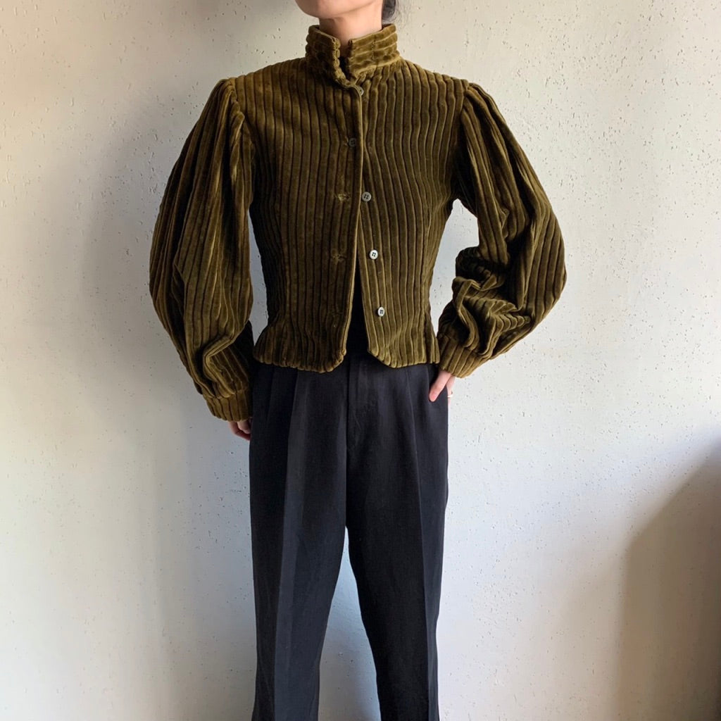 60s Corduroy Victorian design Jacket
