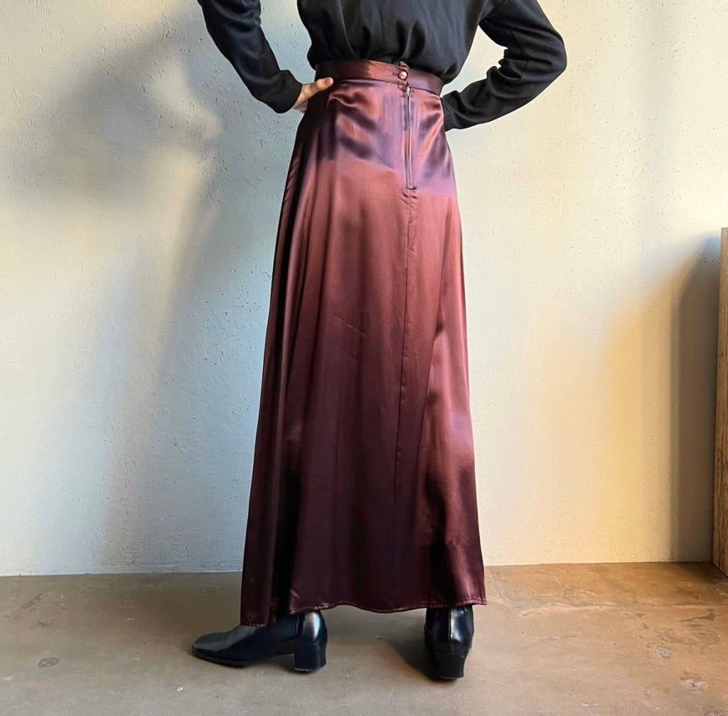 80s Shiny Skirt Made in USA