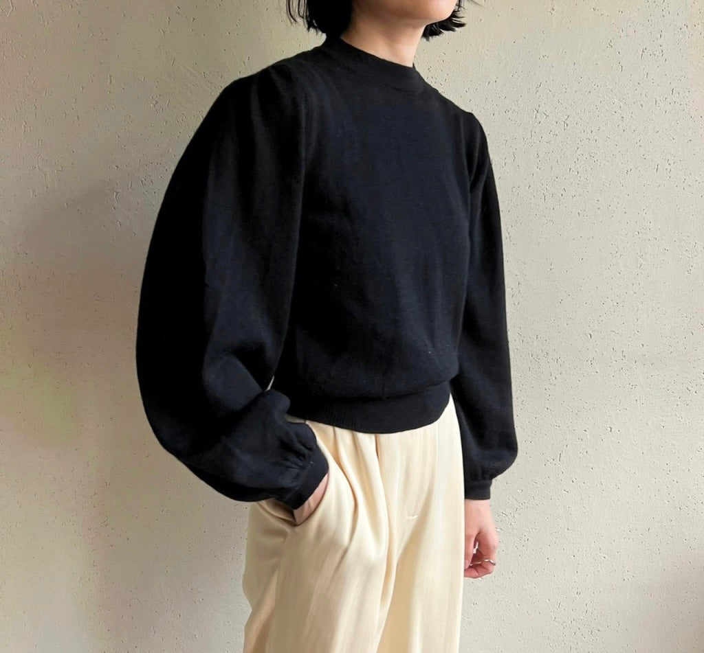 90s Balloon Sleeve Design Knit Top