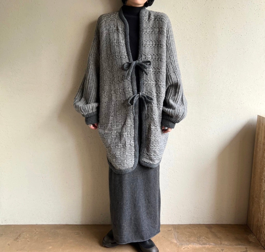 80s Design Oversized Knit Cardigan