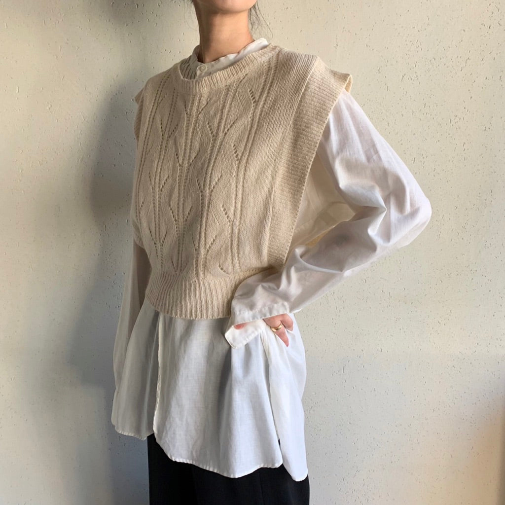 90s Knit Vest Dead Stock