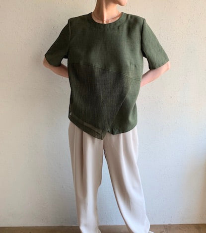 90s EURO Mesh Design Blouse