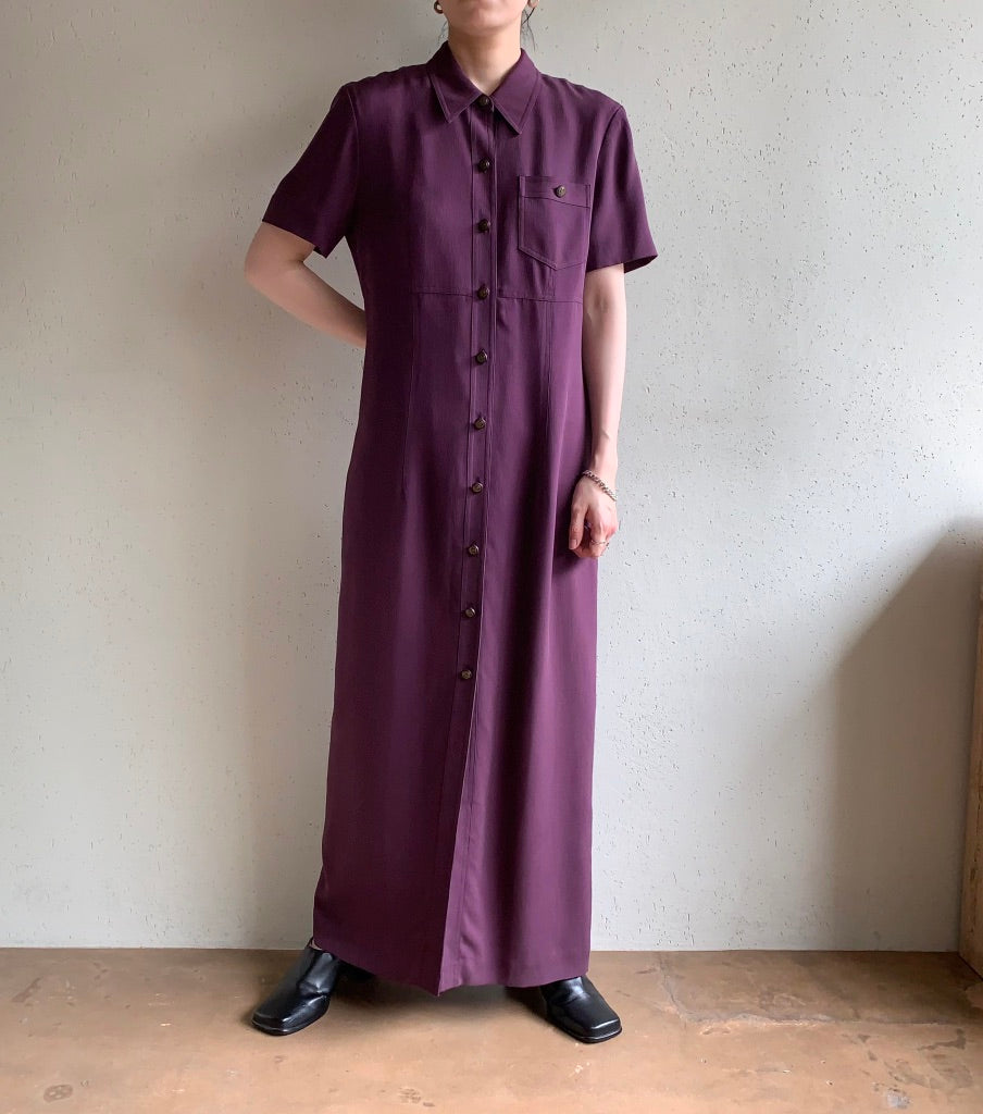 90s Silk Half Sleeve Dress