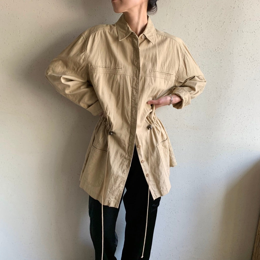 90s Linen Oversized Design Jacket