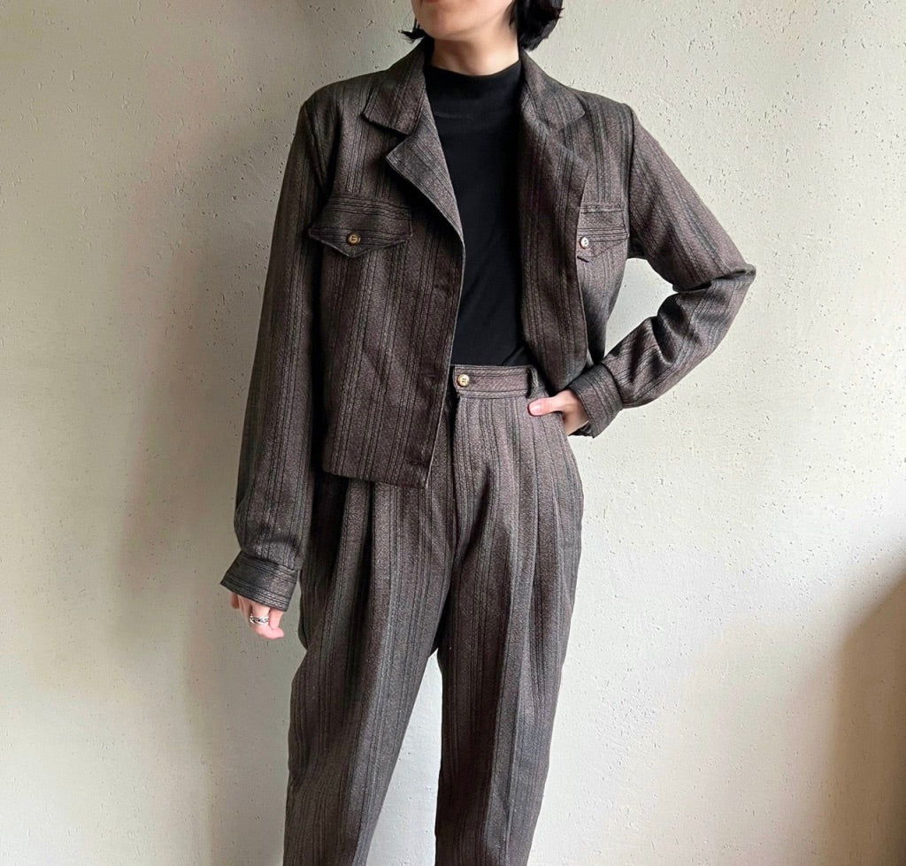 90s Striped Two-Piece Made in USA