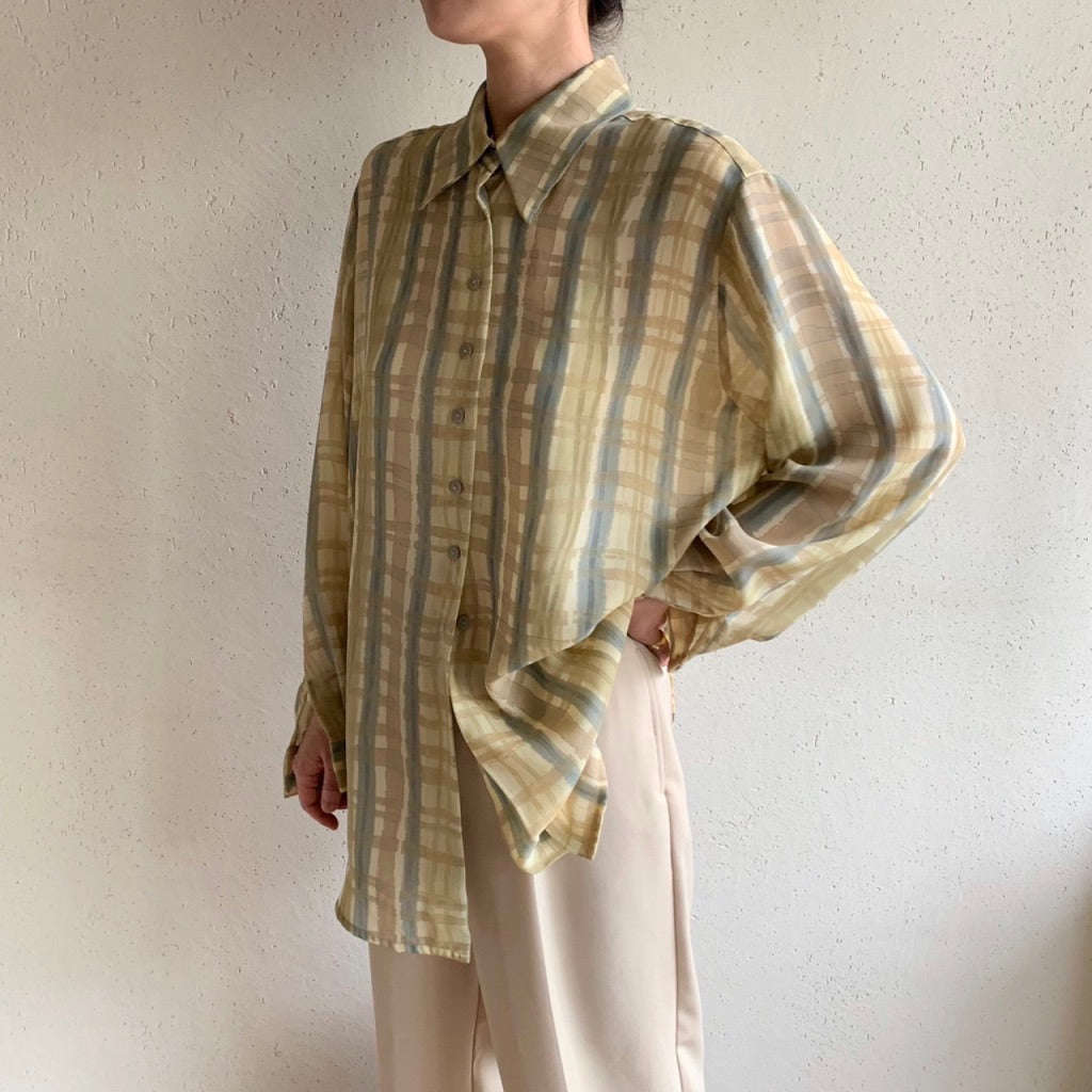 90s Printed Blouse
