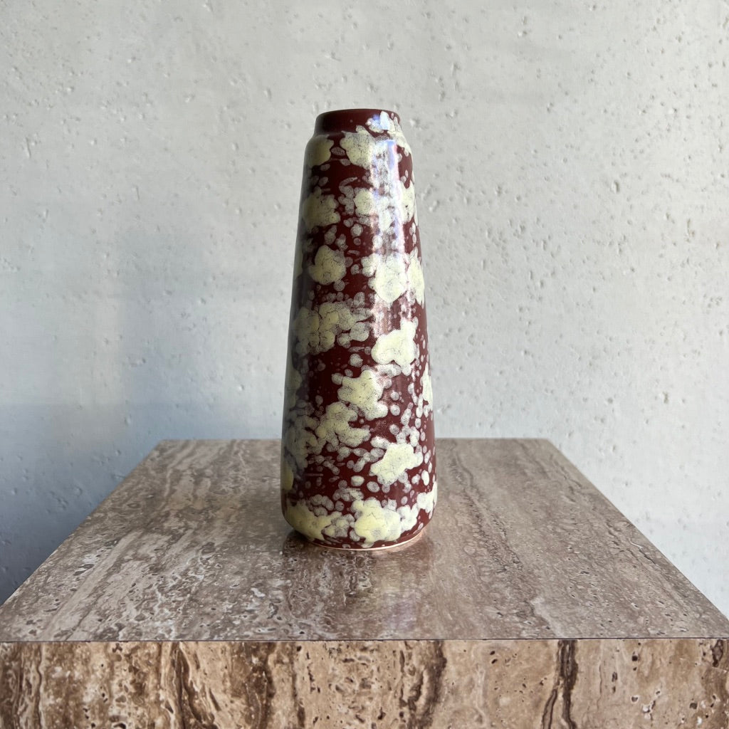 Vintage Brown x Beige Pattern Vase